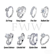 FWW Hot-Selling Adjustable Ring + LED Light Box, Gift for Birthday & Anniversary Cincin Jewellery