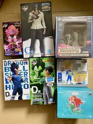 海賊王一番賞 超三比達 龍珠 迪士尼愛麗兒 ariel 初音未來、咒術迴戰、五等分的花嫁、mh monster hunter   dan 膽大黨 高速婆婆 咒術 一番賞  長闊盒 標準盒 我英 鬼滅之