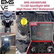 EMS Adventure T3 LED Spotlight 80w High Power Premium Quality For Universal Motorcycle