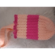 [POUCH ONLY] HANDMADE CROCHET KNIT KNITTED POUCH TUPPERWARE DRINKING ECO WATER BOTTLE SARUNG BEG BOT
