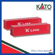 KATO N Gauge 40ft High Cube Container Kawasaki Kisen 2-Pack Model Railway Accessories 23-580D