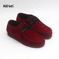 MAFAEL Wallabee Shoes Full Maroon. Chungky Wallabee Unisex Shoes for Men and Women