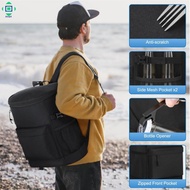 20L Insulated Cooler Backpack 33 Cans Capacity Leakproof for Camping Hiking Picnic Beach Travel with
