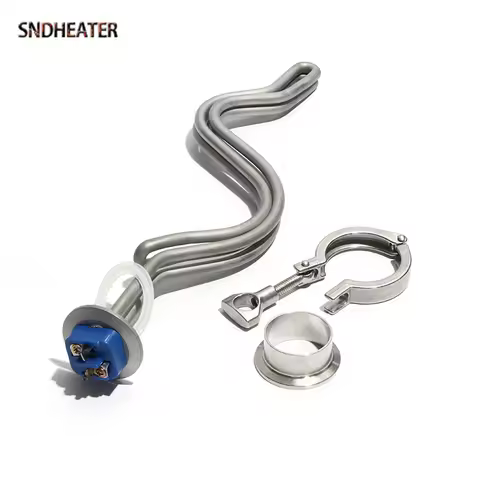 SNDHEATER G1.5 Tri Clamp Electric Resistance S Water Heating Element 240V Brew Distilling Snakelike