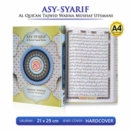 Al Quran Besar Tajwid Warna ASY SYARIF Mushaf Utsmani Ukuran A4 Alquran Non Terjemah