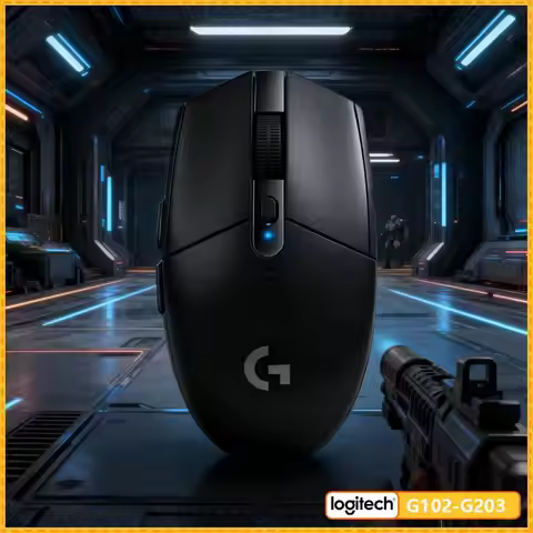 Logitech G203 Wired Gaming Mouse RGB Backlight 8000 DPI Adjustable 6 Buttons 1ms Response 85g Warran