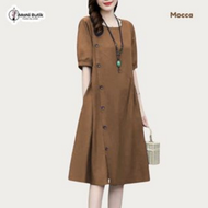 Imani Butik - Tunik Aiza Fashion Wanita Muslimah Bahan Katun Adem Casual Semi Formal
