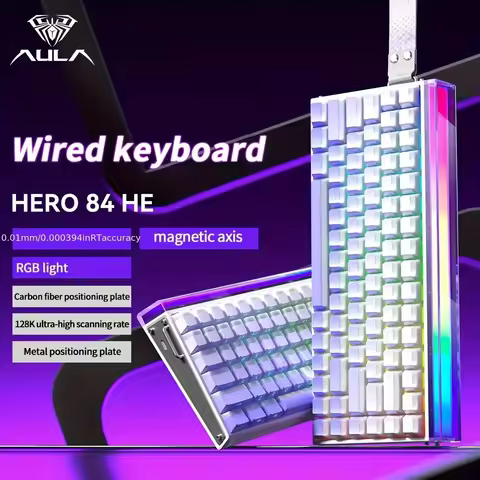 AULA HERO84HE Hall Magnetic Gaming Keyboard 84Keys 8K RT Hot Swap RGB Wired Mechanical Keyboard