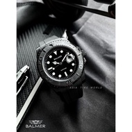 【现货】 宾马 Balmer 7918G BK-4 Classic Sapphire Men Watch with Black Silicon Strap