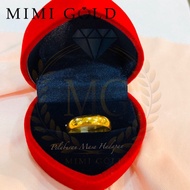 Cincin Belah Rotan Emas 916 Plain Padu (N)