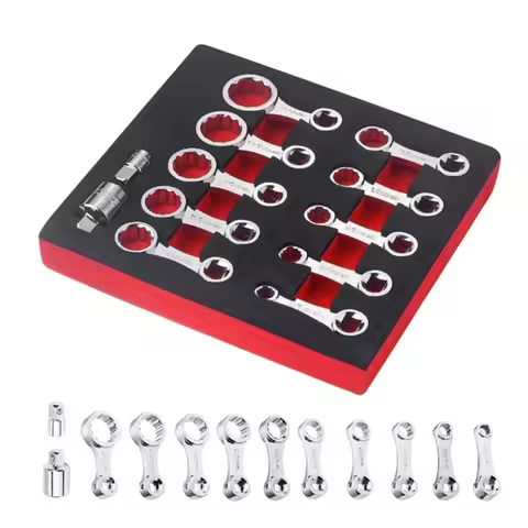 W91F 12Piece SAE 12-Point Box End Torque Adapter Extension Set,3/8" Torque Wrench