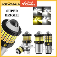 H4 H6 BA20D P15D T19 LED Motorcycle Headlight 60SMD CSP Projector Lens White Yellow Hi/Lo