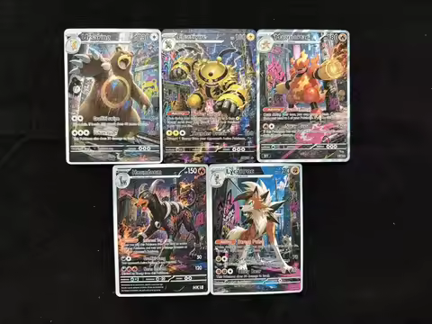 5Pcs Pokemon Cards Ursaring Electivire Lycanroc Street Graffiti Series PTCG Collection Cards Holo Ca