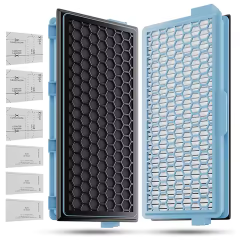 2X HEPA Filters for Miele Vacuum Filters Compact C1-C2 Complete C2- C3 S8340 + 3 Air Clean Filters +