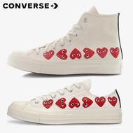 Converse CDG X 1970s  play x jointly High top casual men's and women's canvas shoes black and white