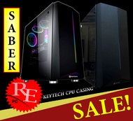 Keytech Saber Tempered Glass Gaming Desktop pc case