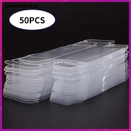 [Sharprepublic] 50Pcs PVC Transparent Box Dustproof 30x40x82mm Display Case for Collectibles