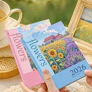 2026 Calendar A4 Work Secretary Schedule Notebook Plan Clock A5 Efficiency Notepad Manual 2026 All-Y