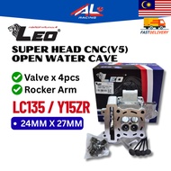 LEO RACING SUPERHEAD CNC (V5) OPEN WATER CAVE LC135 24MM X 27MM 24/27 LC135 Y15ZR YAMAHA LC Y15 SUPE
