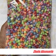 1 pound clear square letter beads rainbow alphabet letter beads craft materials