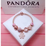 PANDORA charms bracelet rose gold moments fashion jewelry girl confession gift