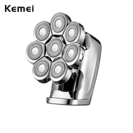 【In stock】Kemei 8 Heads Electric Shaver 8D Men Rechargeable Rotary Beard Razor Waterproof Wet Dry Po