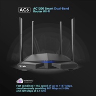 Tenda AC6 Global Version WiFi Router AC1200 5Ghz High Speed Wireless Internet MU-MIMO Beamforming Lo