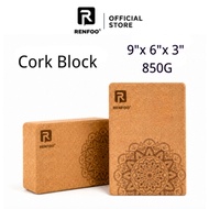 RENFOO Cork Yoga Block Natural Cork Portugal cork yoga block cork block fitness block non slip yeco 