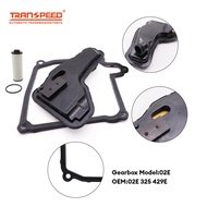 TRANSPEED 02E 0D9 Auto Transmission Filter and Gasket Kit Fluid Oil Pan Kit 02E-325-429E 02E325429E 