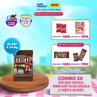 Combo 20 gói Kẹo Socola M&M gói 14.5g socola (1 hộp x 20 gói)