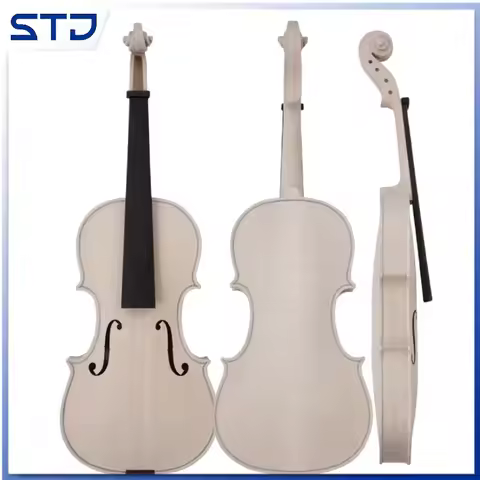 White violin 3/4 1/2 Flame maple Professional violin 4/4 Unfinished violin DIY performance-grade vio