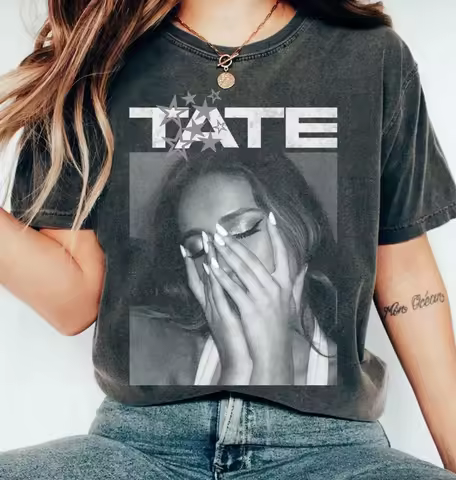 Retro Tate McRae T-shirt with retro pop music graphic stylish unisex fan merchandise -couple's pure 