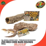 KAYU Zoomed Cork Bark Round Small Wooden Terrarium Decoration Animal Cage Gecko Iguana Frog Reptile