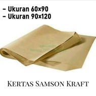 Kertas Samson / Kraft 80gsm ukuran 60x90 / 90x120 | per lembar