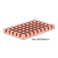 40X26มม. ฮีทซิงค์ทองแดงและ2/3/4มม. กาวตัวนำความร้อนสำหรับ MSATA NGFF 5030 Msata3.0ดิสก์แบบแข็ง SSD หม้อน้ำเย็น