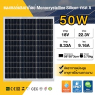 แผงโซล่าเซลล์ Solar Cell Panel 10W/50W/100W/150W-18V 200W36V กันน้ำ Monocrystalline IP67 กันน้ำ แผงโ