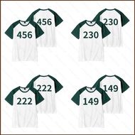 YB3 Squid Game Season 2 number 230 456 222 149 summer T-shirt Anime Short Sleeve Top BY3