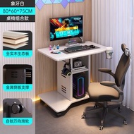 可放主機移動電腦桌 臺式電競桌 迷你臥室家用小型床邊桌 單人工作臺（平行進口）（快遞送貨上門）