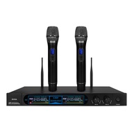 professional wireless microphone uhf cordless rechargeable mic dual handheld Metal mikrofon Karaoke 
