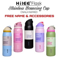 [FREE NAME/BOOT/PARACORD] Hilee Free Sip Insulated Tumbler with Straw Owala Design Leak Proof