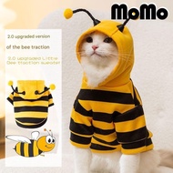 Funny Cat Clothes Anti-shedding Bee Beagle Dog Small Cute Blue Cat Spring and Autumn New Pet Sweater