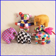 YB2 Elmer the Patchwork Elephant Plush Dolls Gift For Kids Home Decor Throw Pillow Baby Educational 