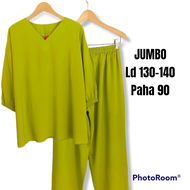 SETELAN ANDIN MAMA ROSA IKATAN CINTA MOTIF KOTAK JUMBO LD 120 80KG BAJU WANITA TERBARU 2022 KEKINIA