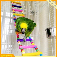 [Gotoparty] Multicolor Ladder Bridge Budgie Parrot Climbing Bite Toy Parakeet Swing Bird Toy