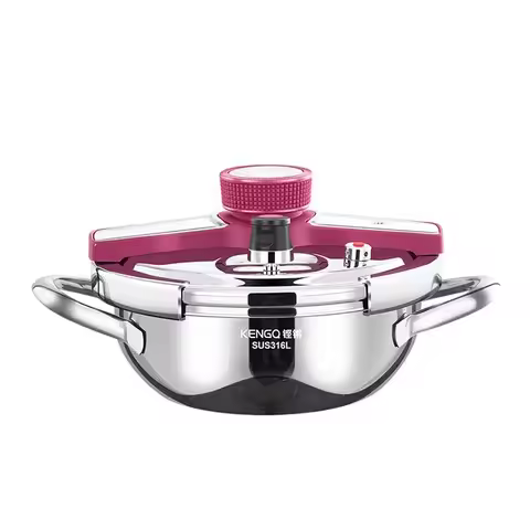 Stainless Steel Pressure Cooker, Pan, Multi-functional Cooker, Compatible with Induction Cooker and