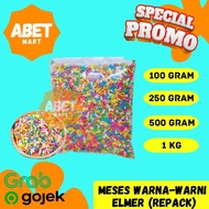 Meses Elmer Warna Warni 100 250 500 Gr 1 Kg - Repack Meises Topping