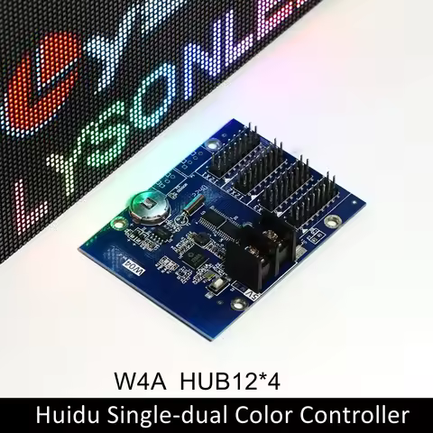 HD-W4A Single Color LED Panel Mobile Phone WiFi Control Card Digital Display Signage HUB12 Motherboa