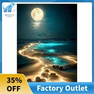 Without Frame 30 X 40 cm Full Layout" Beach Moonlight" Wall Decor 30X40cm