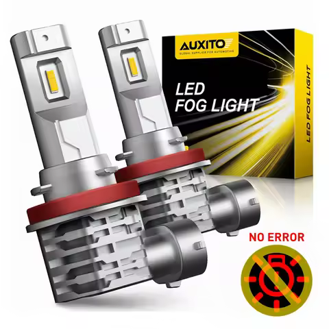 AUXITO 2x H11 H16JP H10 H8 LED Fog Light Canbus No Error HB3 HB4 9005 9006 Bulb Car DRL Daytime Runn