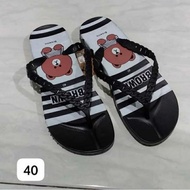 Flip Flops Brown Boloni BL 075 Daily TeenageWanita size 37 38 39 40 _ psr